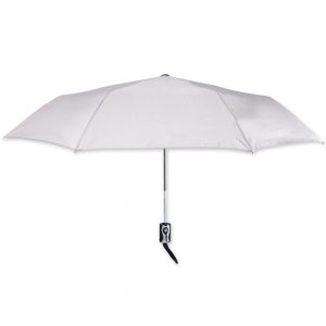 Das ist der mit eigenem Logo bedruckbare Regenschirm Art. 1003 in grau.
