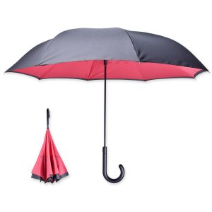 Ausgefallener Regenschirm MAXX Reverso: umgekehrt, andersrum und mit eigenem Aufdruck, Logo, Slogan oder Werbung.
